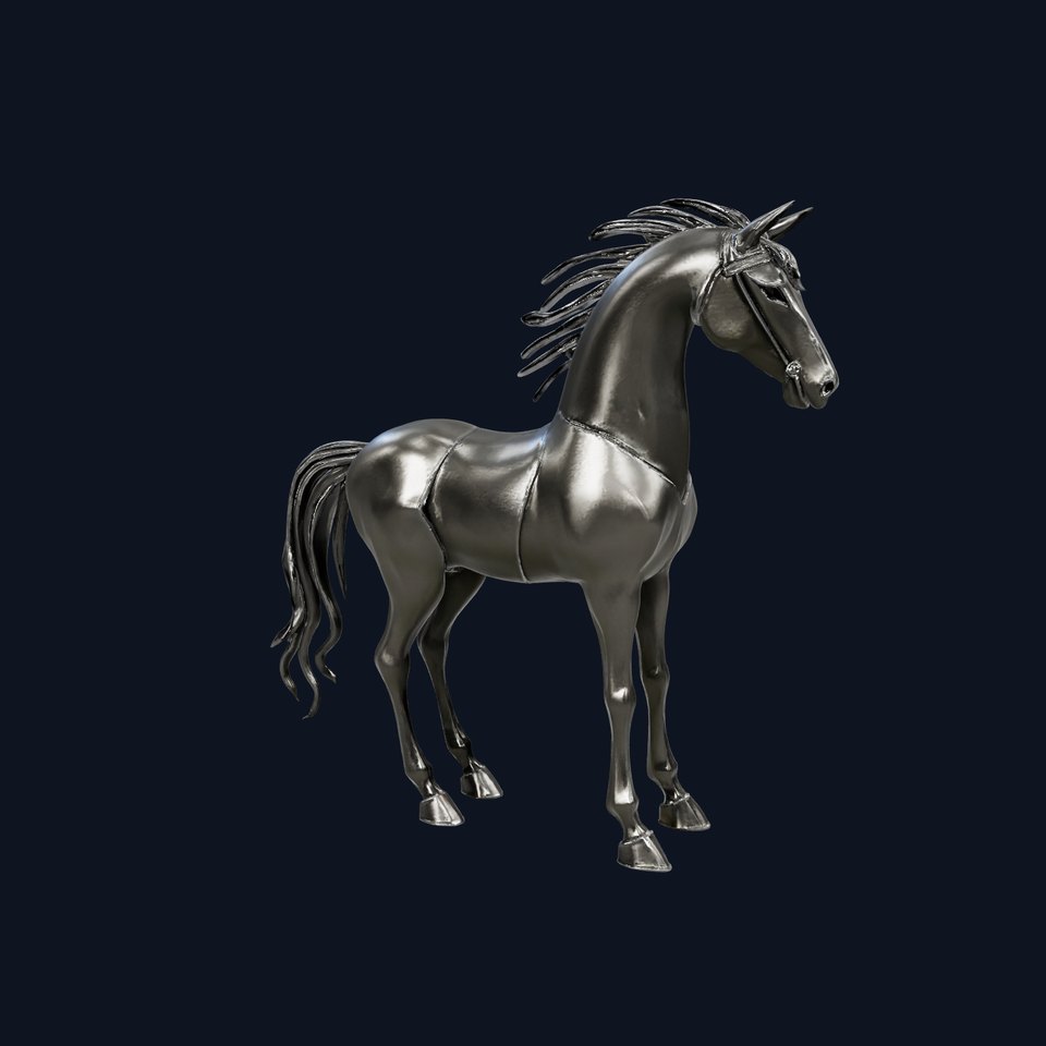 Bronze Stallion Sculpture model pack